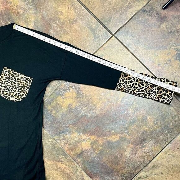 Pogtmm Women’s Long Sleeve Leopard Animal Print Tee Shirt Large - Picture 5 of 9